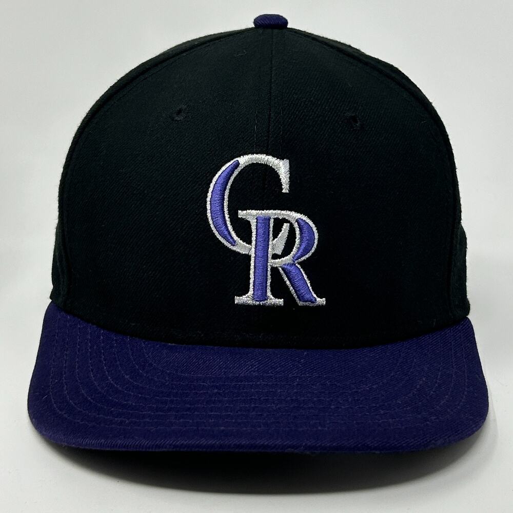 Colorado Rockies Hat Baseball Cap New Era 59Fifty Cool Base Black Fitted 7 3/8